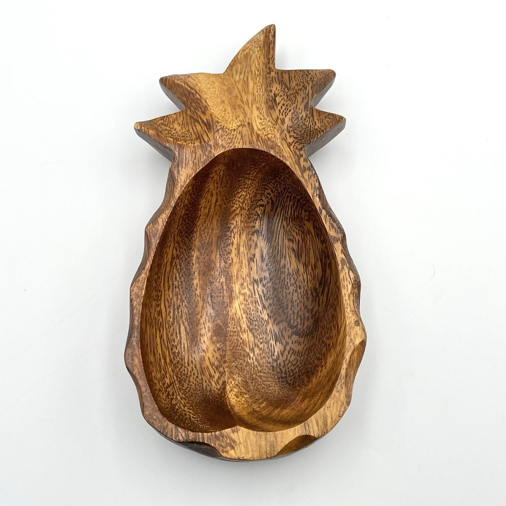 Vintage Price Products Pineapple Hand Carved Wood Bowl Tray Philippines‎ 8.5"